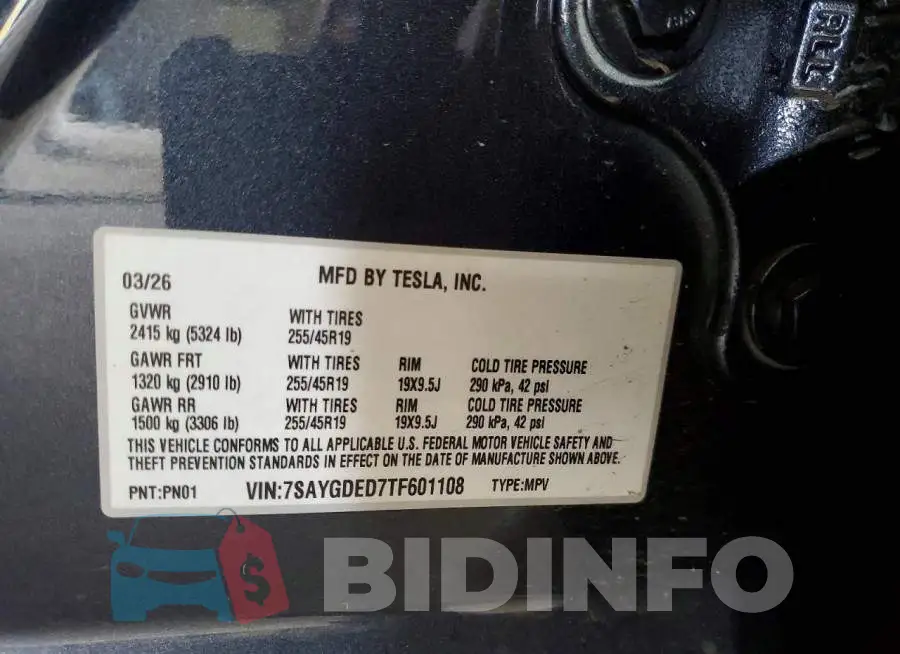 7SAYGDED7TF601108 Photo# 14