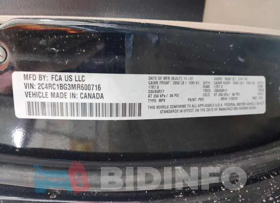2C4RC1BG3MR600716 Photo# 14