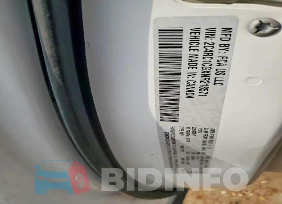 2C4RC1CGXNR218571 Photo# 12