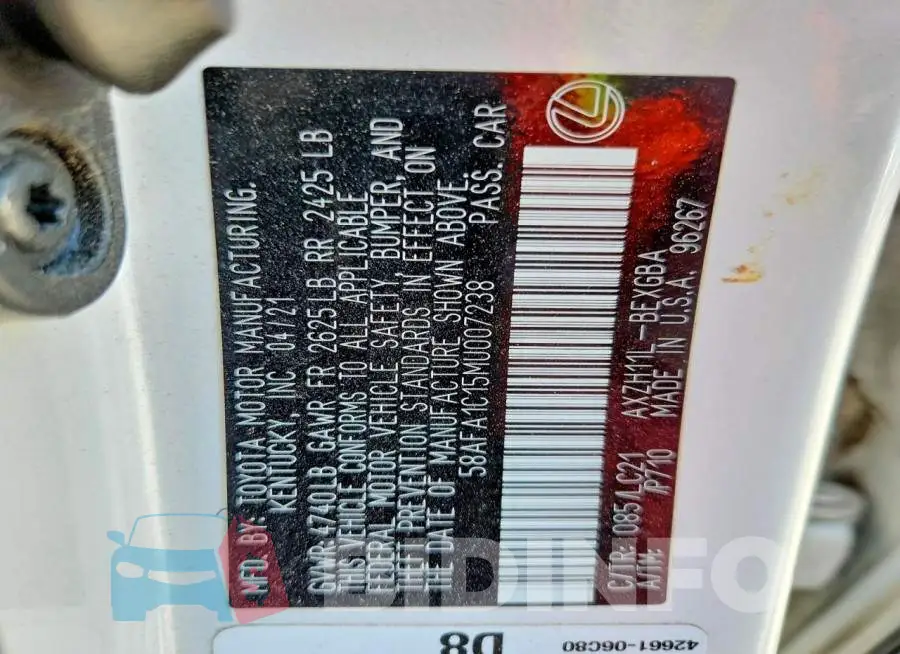 58AFA1C15MU007238 Photo# 12