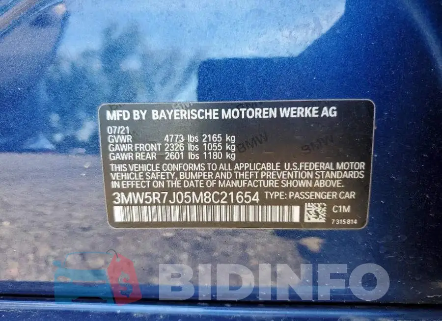3MW5R7J05M8C21654 Photo# 12