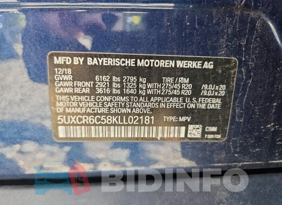 5UXCR6C58KLL02181 Photo# 14
