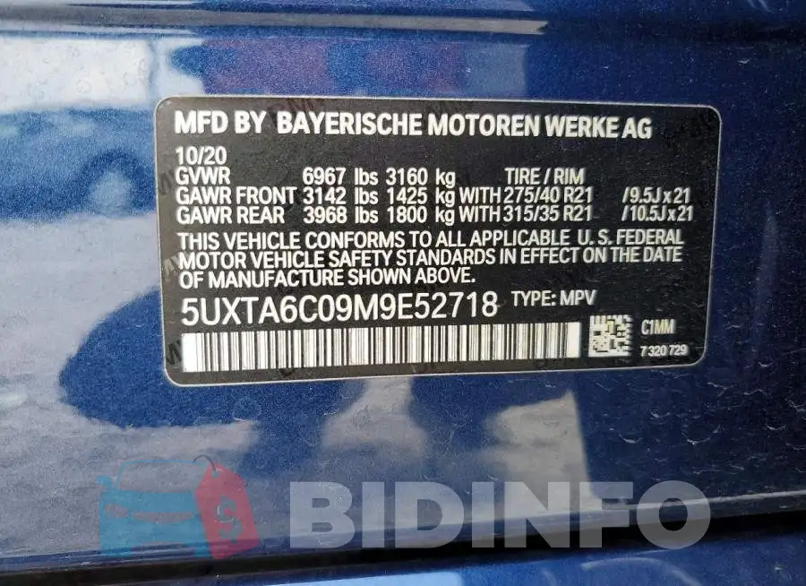5UXTA6C09M9E52718 Photo# 13