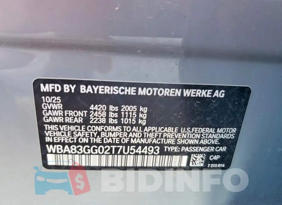 WBA83GG02T7U54493 Photo# 12