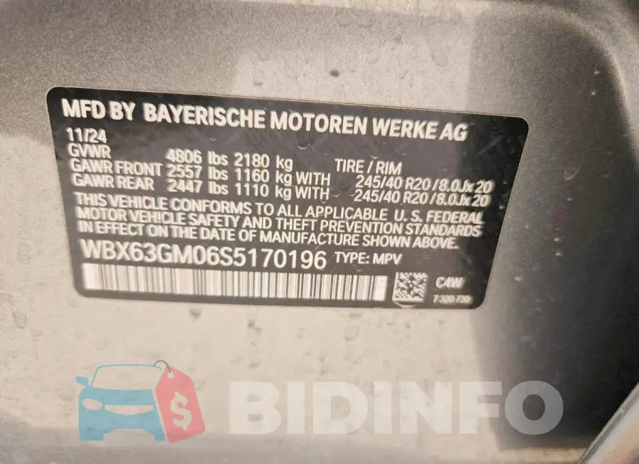 WBX63GM06S5170196 Photo# 12