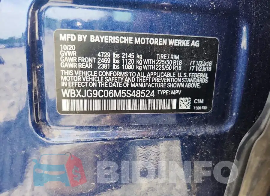 WBXJG9C06M5S48524 Photo# 13