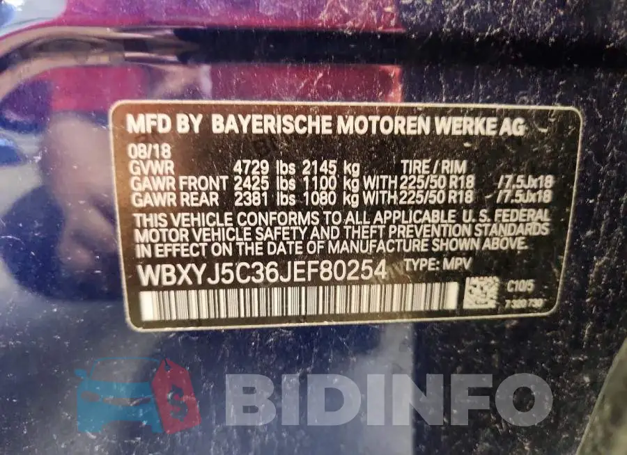 WBXYJ5C36JEF80254 Photo# 12