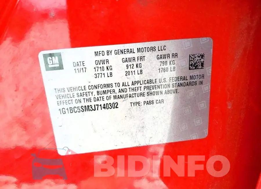 1G1BC5SM3J7140302 Photo# 12