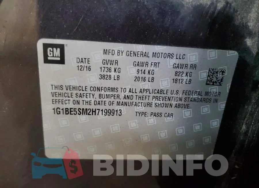 1G1BE5SM2H7199913 Photo# 13