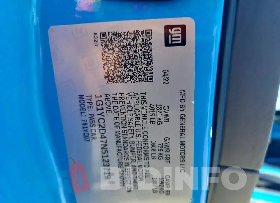 1G1YC2D47N5123719 Photo# 13