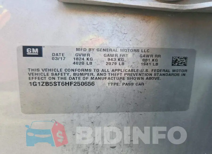 1G1ZB5ST6HF250656 Photo# 12