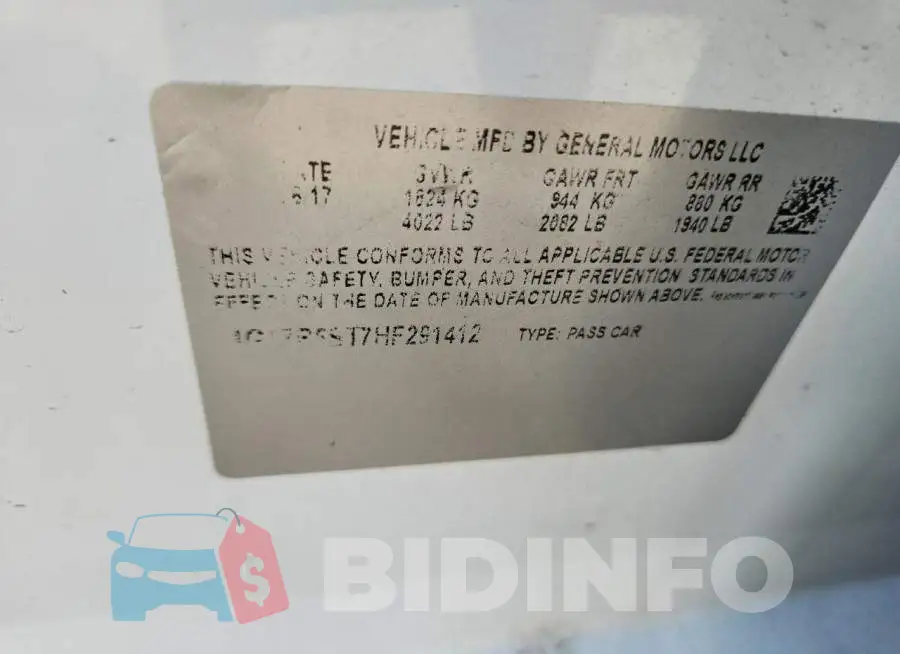 1G1ZB5ST7HF291412 Photo# 12