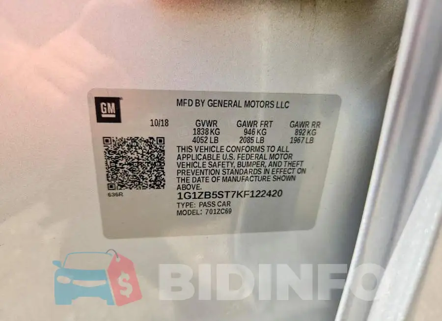 1G1ZB5ST7KF122420 Photo# 12