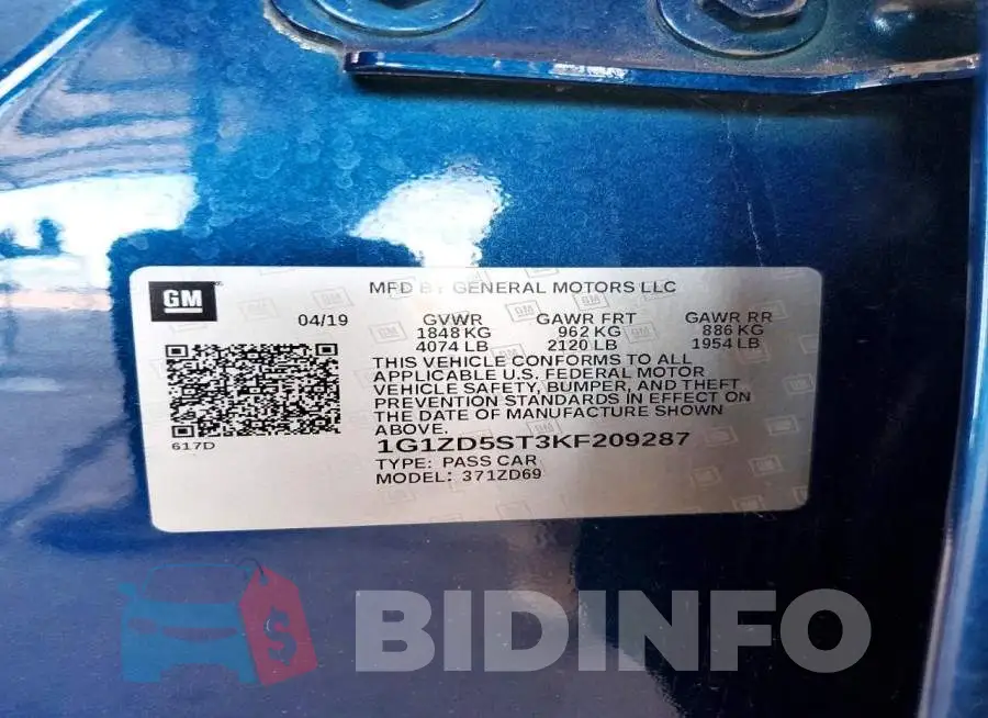 1G1ZD5ST3KF209287 Photo# 13