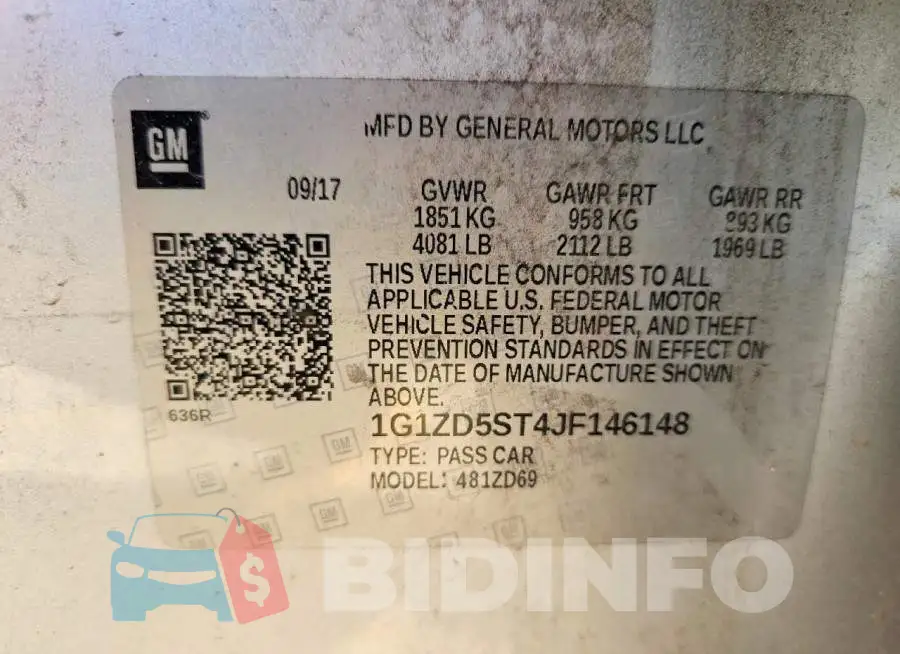 1G1ZD5ST4JF146148 Photo# 12