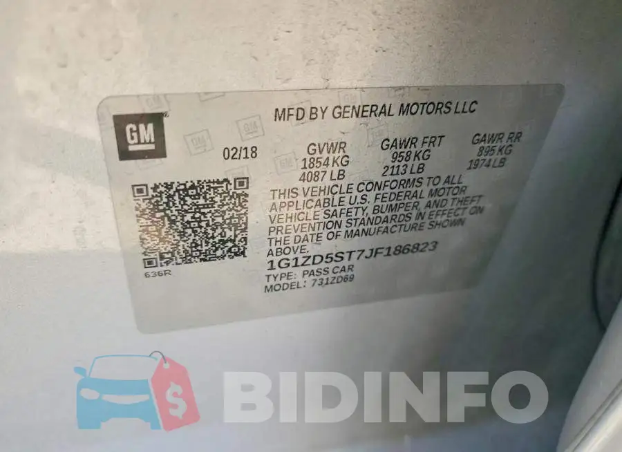 1G1ZD5ST7JF186823 Photo# 12