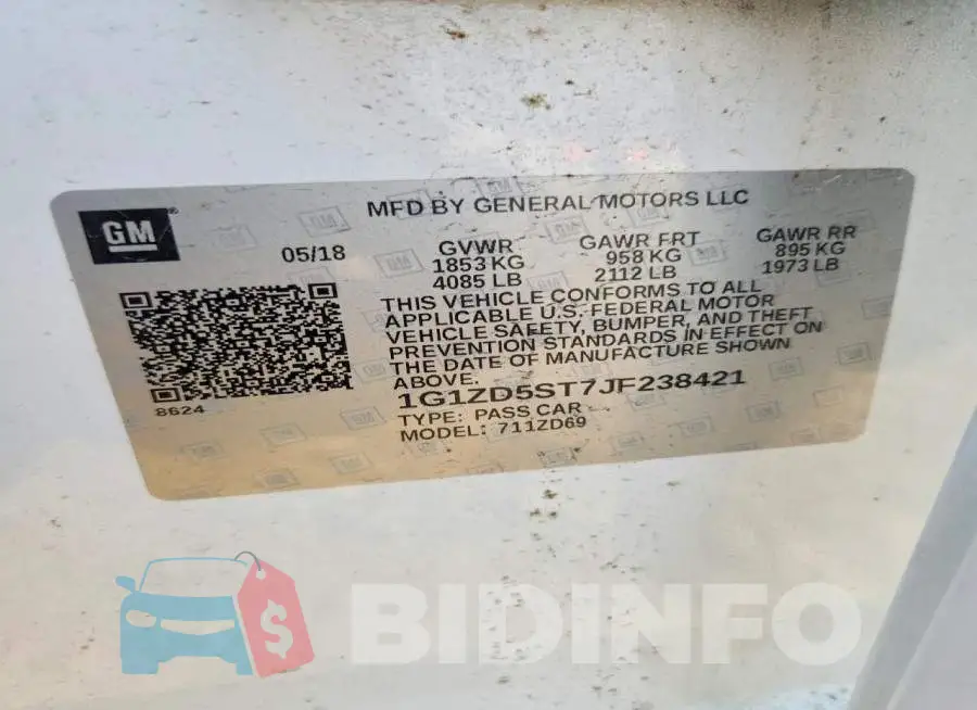 1G1ZD5ST7JF238421 Photo# 12