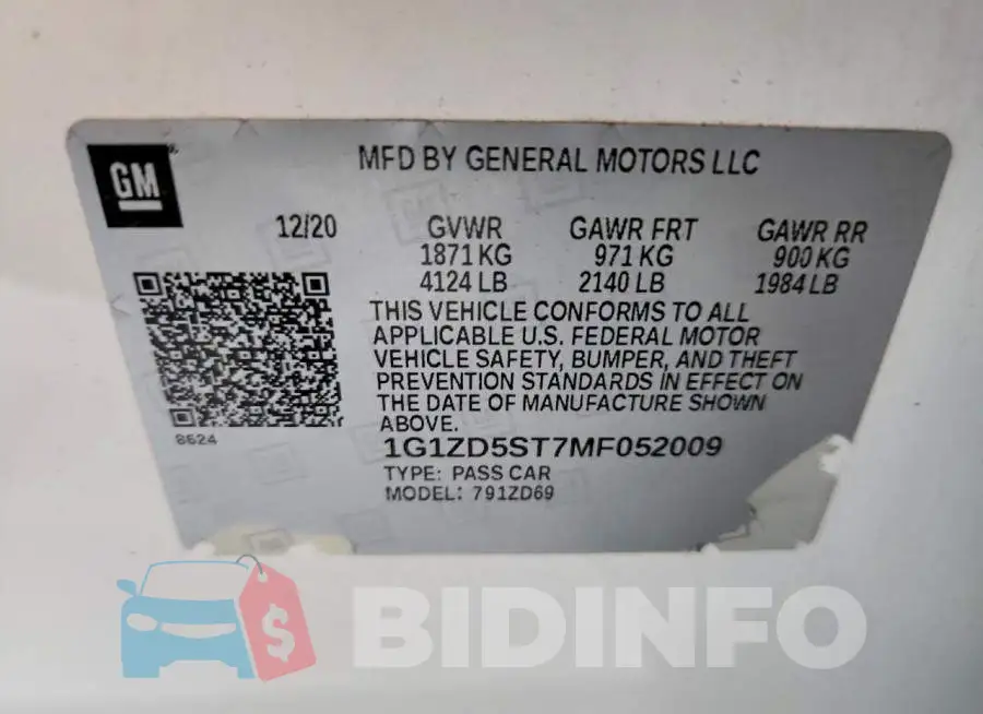 1G1ZD5ST7MF052009 Photo# 12