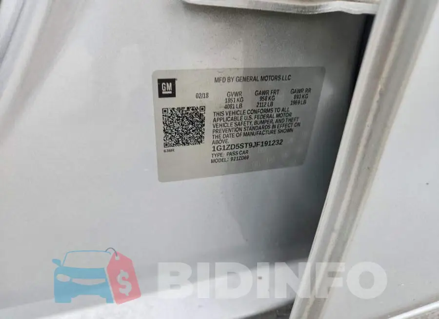 1G1ZD5ST9JF191232 Photo# 12