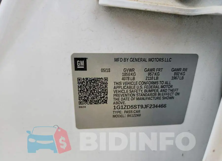 1G1ZD5ST9JF234466 Photo# 12
