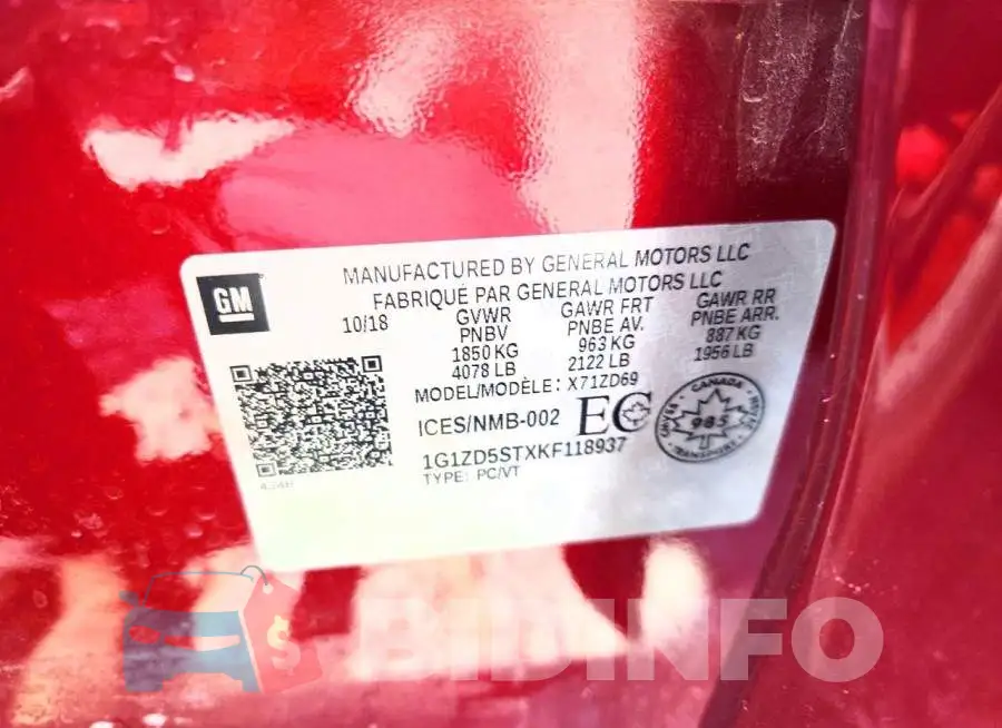 1G1ZD5STXKF118937 Photo# 12