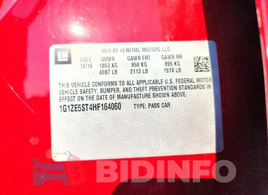 1G1ZE5ST4HF164060 Photo# 12