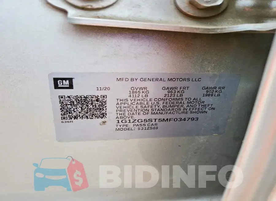 1G1ZG5ST5MF034793 Photo# 12