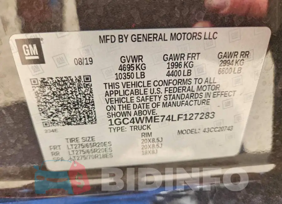 1GC4WME74LF127283 Photo# 12