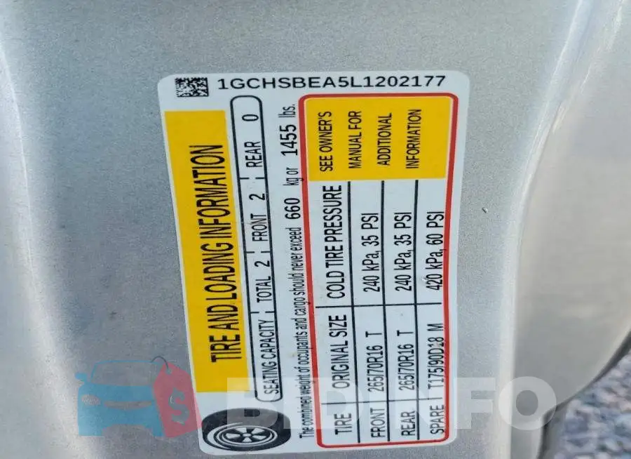 1GCHSBEA5L1202177 Photo# 12