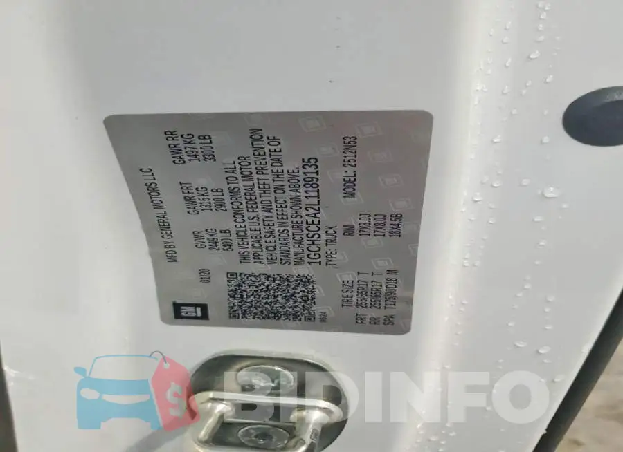 1GCHSCEA2L1189135 Photo# 12