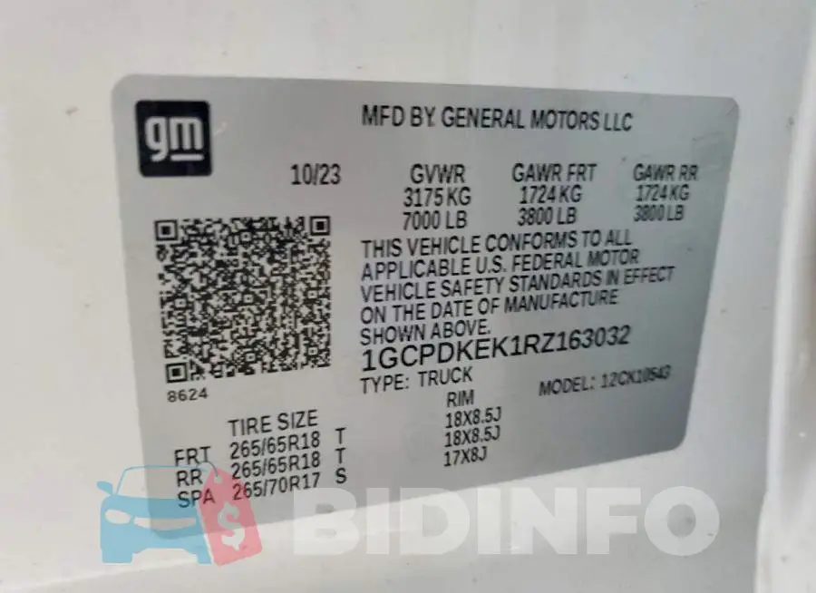 1GCPDKEK1RZ163032 Photo# 12