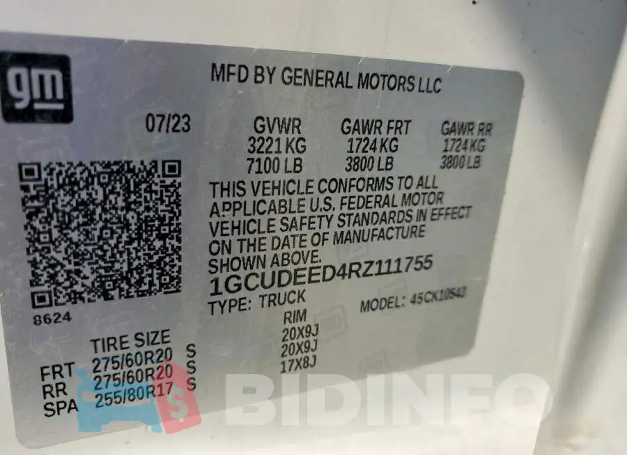 1GCUDEED4RZ111755 Photo# 12