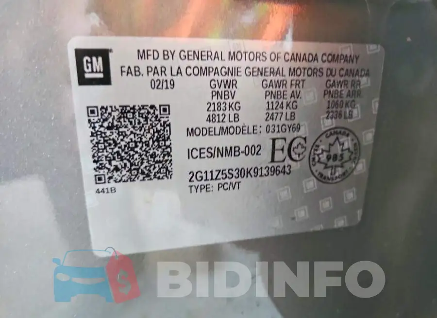 2G11Z5S30K9139643 Photo# 12