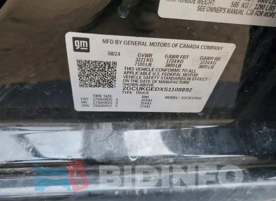 2GCUKGEDXS1108892 Photo# 12