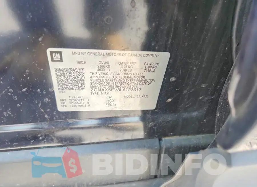 2GNAX5EV8L6122612 Photo# 13