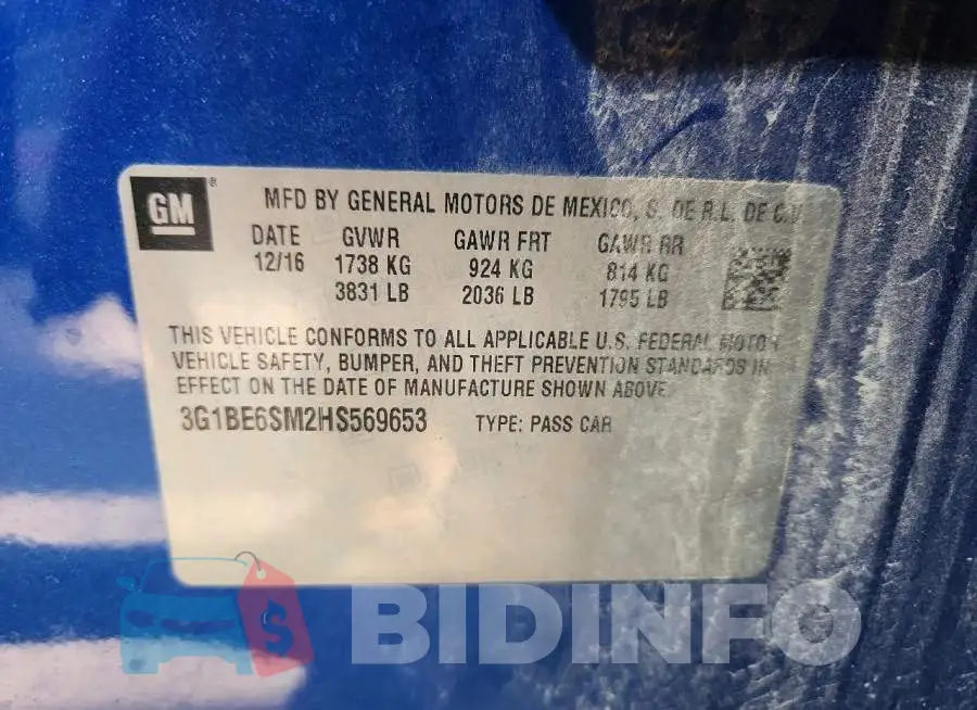 3G1BE6SM2HS569653 Photo# 13