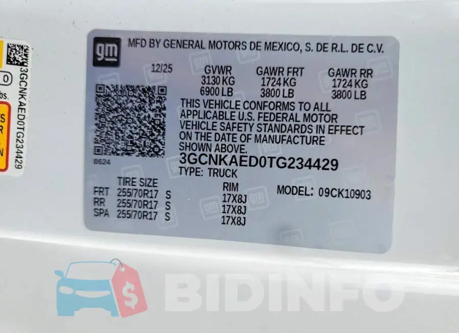 3GCNKAED0TG234429 Photo# 12