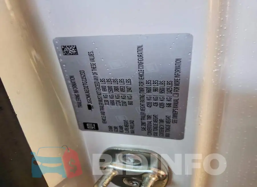 3GCNKAED2TG115233 Photo# 12