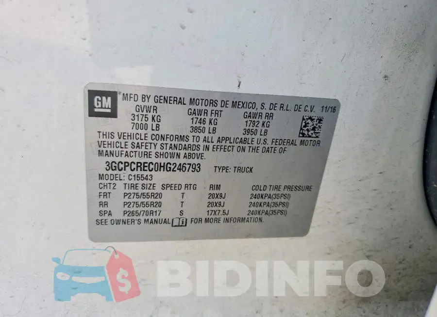 3GCPCREC0HG246793 Photo# 12