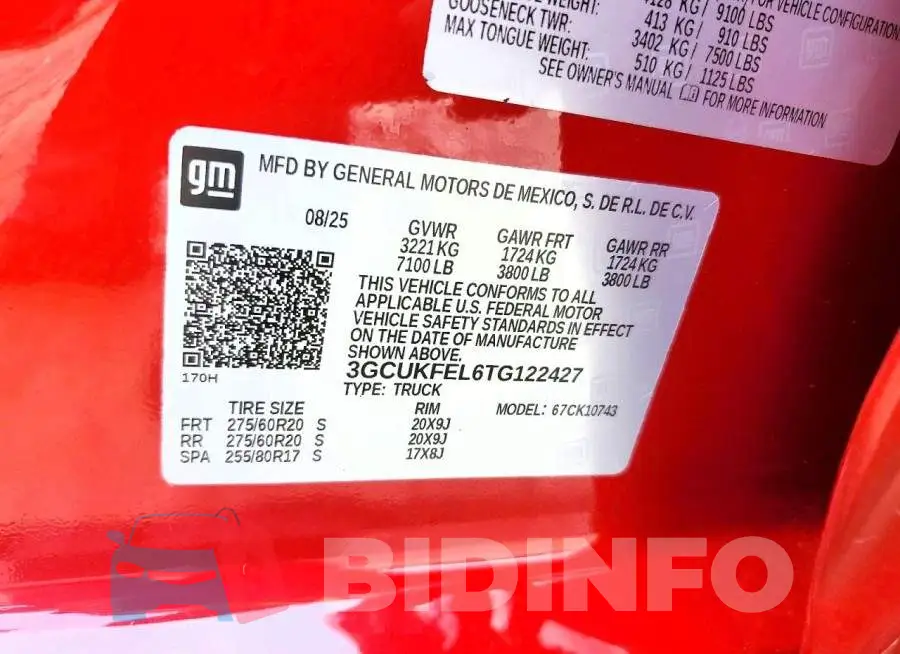 3GCUKFEL6TG122427 Photo# 12