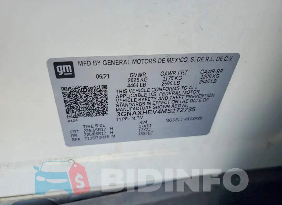 3GNAXHEV4MS172735 Photo# 13
