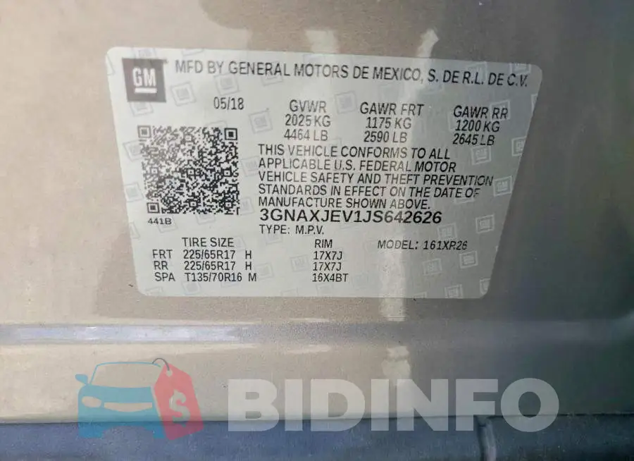 3GNAXJEV1JS642626 Photo# 13
