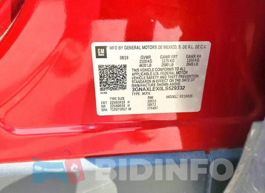 3GNAXLEX0LS529332 Photo# 12