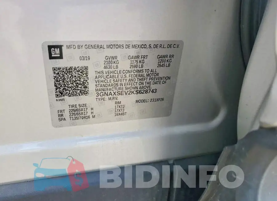3GNAXSEV2KS628743 Photo# 13