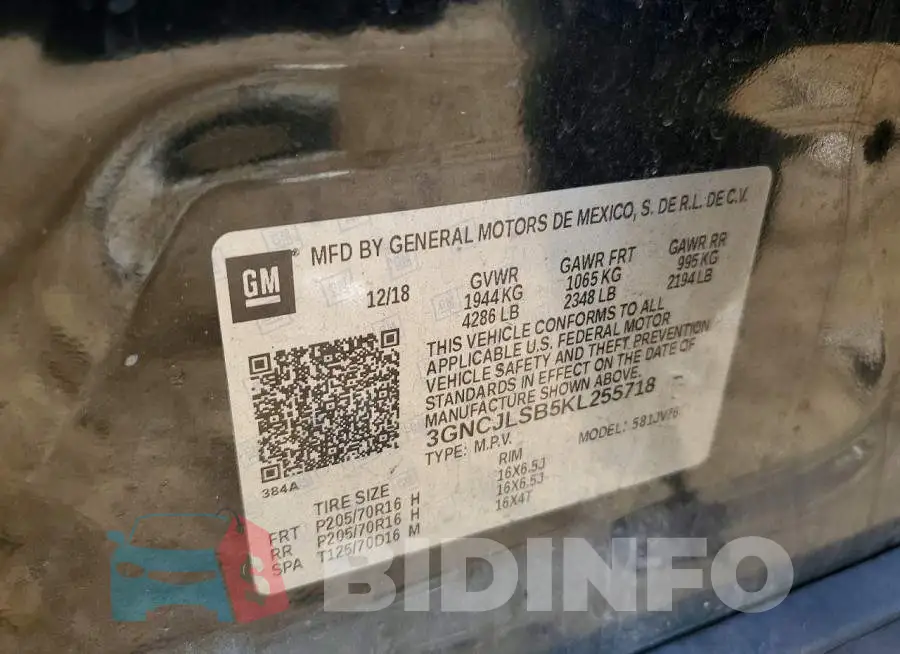 3GNCJLSB5KL255718 Photo# 13