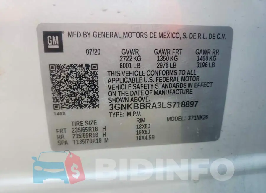 3GNKBBRA3LS718897 Photo# 13