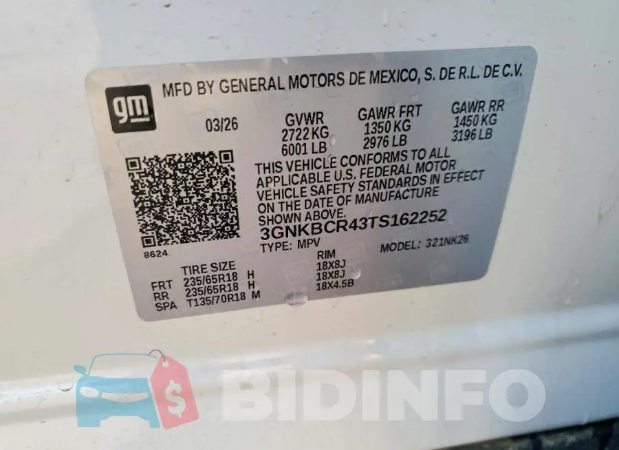 3GNKBCR43TS162252 Photo# 13