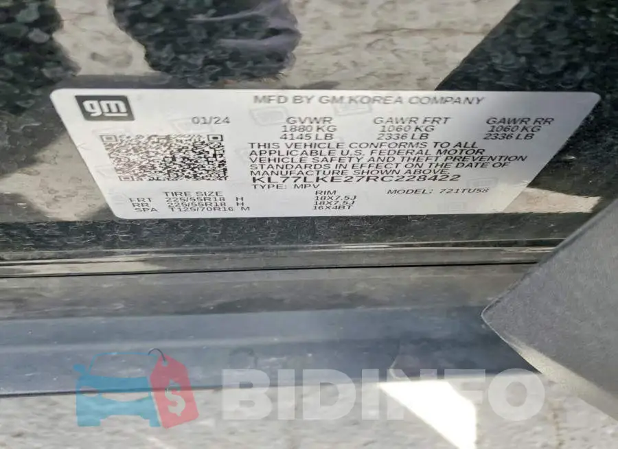 KL77LKE27RC228422 Photo# 13