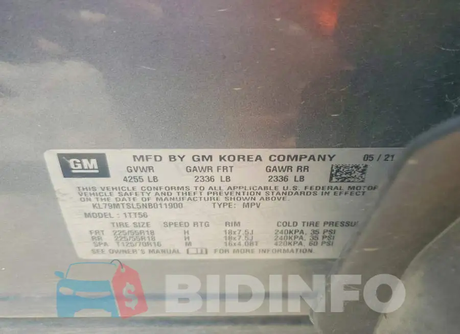KL79MTSL5NB011900 Photo# 13