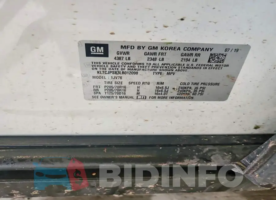 KL7CJPSB3LB012098 Photo# 12